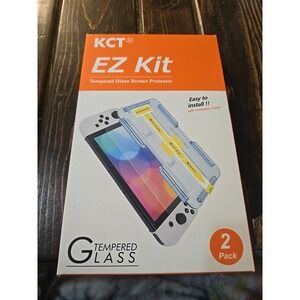 Nintendo Switch OLED 2021  KCT EZ Kit Tempered Glass Screen Protector-2 Pack